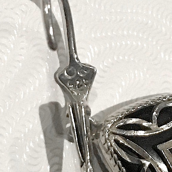 Sterling Silver Wrapped Black Onyx Filigree Jewelry Set - Picture 9 of 17